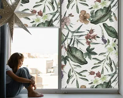 Fensterrollo mit dem Motiv Exotische Natur
