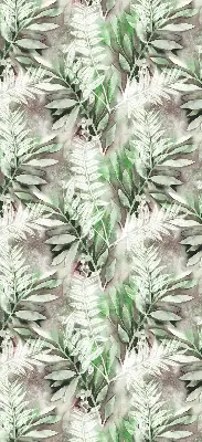Fensterrollo für den Innenbereich mit glänzendem Blättermotiv