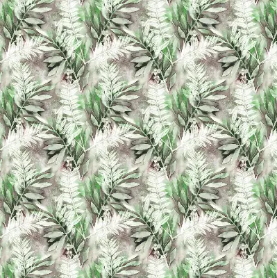 Fensterrollo für den Innenbereich mit glänzendem Blättermotiv
