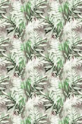 Fensterrollo für den Innenbereich mit glänzendem Blättermotiv