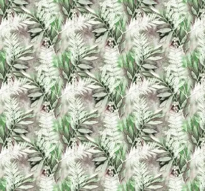 Fensterrollo für den Innenbereich mit glänzendem Blättermotiv
