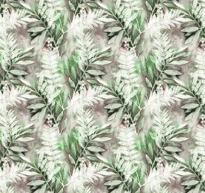 Fensterrollo für den Innenbereich mit glänzendem Blättermotiv