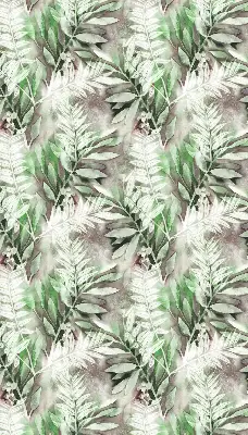 Fensterrollo für den Innenbereich mit glänzendem Blättermotiv