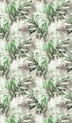 Fensterrollo für den Innenbereich mit glänzendem Blättermotiv
