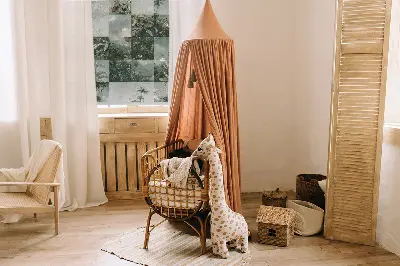 Fensterrollo für den Innenbereich mit Motiv Geflieste Palmen