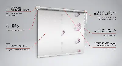 Fensterrollo mit Motiv grauer Planeten