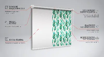 Fensterrollo mit Pflanzenmotiv