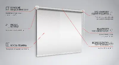 Fensterrollo für innen in der Farbe Weiß