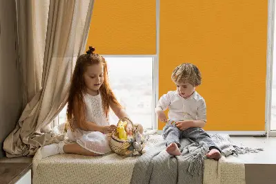 Rollo für Fenster in der Farbe Dunkelorange