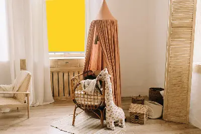 Fensterrollo innen in leuchtendem Orange