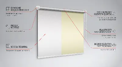 Fensterrollo in hellgelber Farbe