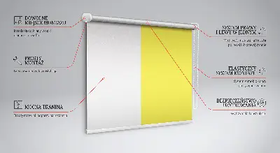 Fensterrollo in der farbe gelb