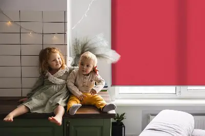 Fensterrollo in der Farbe Rot