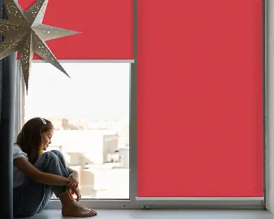 Fensterrollo für den Innenbereich in der Farbe Rot