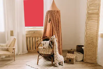 Fensterrollo für den Innenbereich in der Farbe Rot