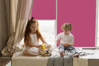 Fensterrollo in der Farbe Rosa