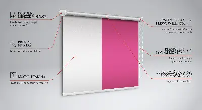 Fensterrollo in der Farbe Rosa