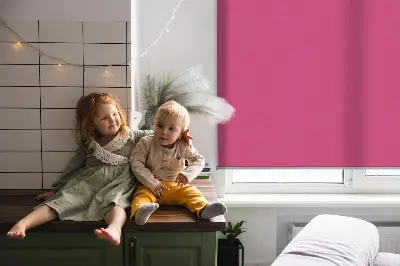 Fensterrollo in der Farbe Rosa