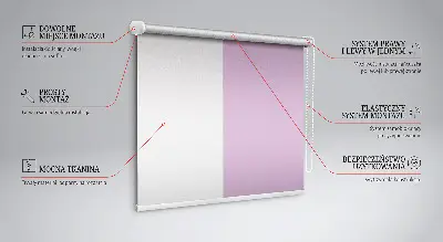 Fensterrollo für den Innenbereich in der Farbe Rosa