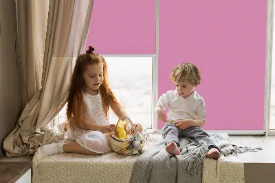 Fensterrollo in der Farbe Rosa