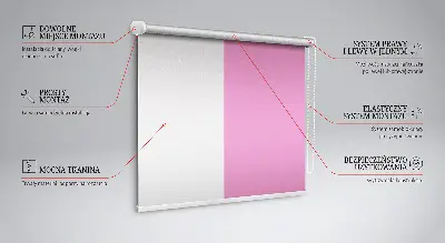 Fensterrollo in der Farbe Rosa