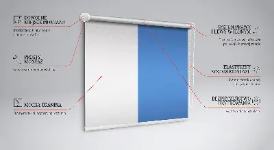 Fensterrollo in der Farbe Blau