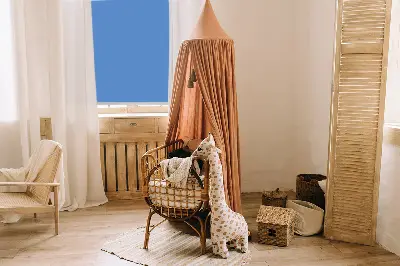Fensterrollo in der Farbe Blau