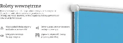 Fensterrollo für den Innenbereich in der Farbe Blau