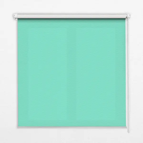 Fensterrollo in der Farbe Türkis