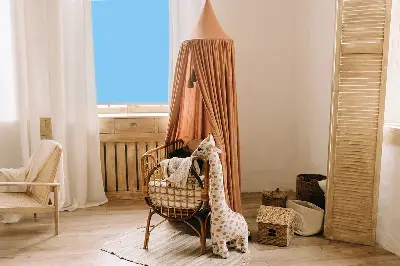 Fensterrollo für innen in der Farbe Blau