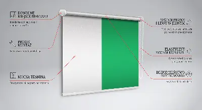 Fensterrollo innen in der Farbe Grün