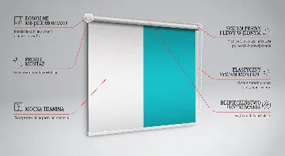 Rollo für Fenster in der Farbe Türkis