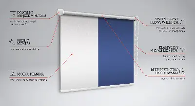 Fensterrollo in der Farbe Marine
