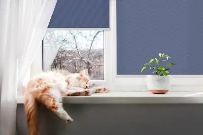Fensterrollo in der Farbe Marine