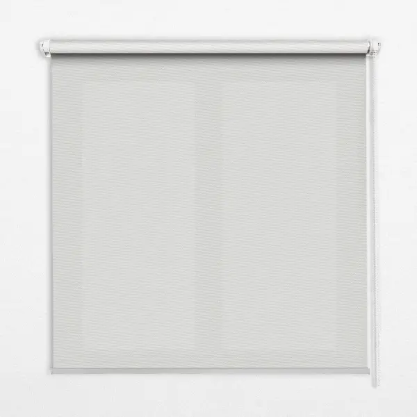 Fensterrollo innen in hellgrauer Farbe