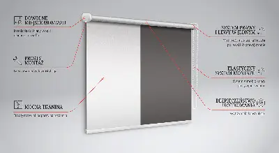Fensterrollo in der Farbe Grau