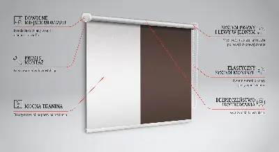 Fensterrollo für den Innenbereich in Braun