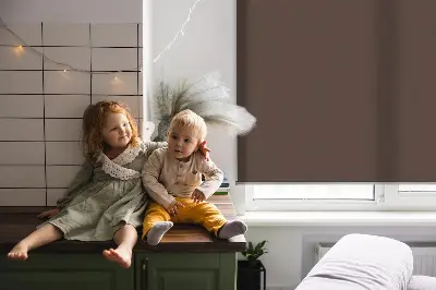 Fensterrollo für den Innenbereich in Braun