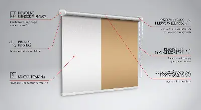 Rollo für Fenster in der Farbe Beige