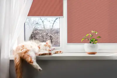 Fensterrollo für den Innenbereich in der Farbe Rot