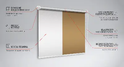 Fensterrollo innen in der Farbe Braun