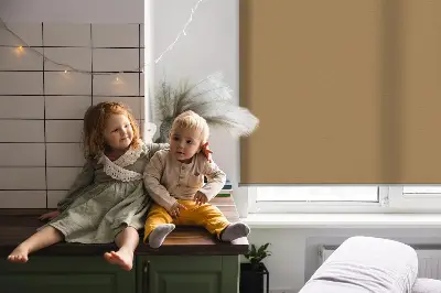 Fensterrollo innen in der Farbe Braun