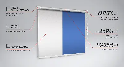 Fensterrollo in der Farbe Blau