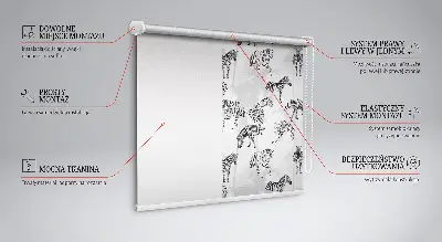 Rollo mit Motiv von grauen Tieren