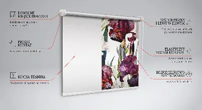 Fensterrollo für den Innenbereich mit kleinem Blümchenmuster