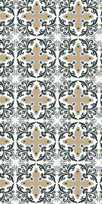 Rollo mit marokkanischem Fliesendesign