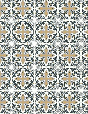 Rollo mit marokkanischem Fliesendesign