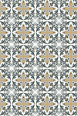Rollo mit marokkanischem Fliesendesign