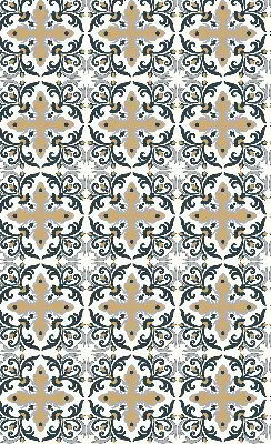 Rollo mit marokkanischem Fliesendesign