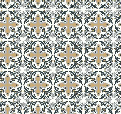 Rollo mit marokkanischem Fliesendesign